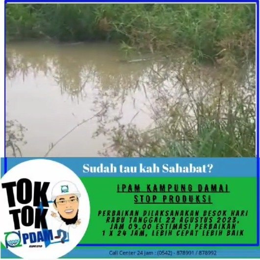 IPAM Kampung Damai Stop Produksi
