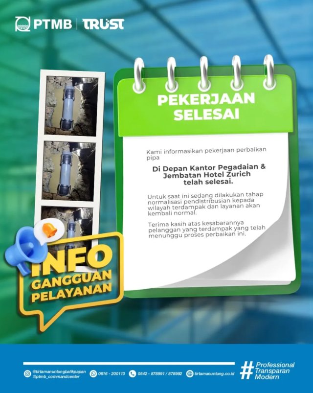 Pekerjaan Selesai Depan Kantor Pegadaian & Jembatan Hotel Zurich
