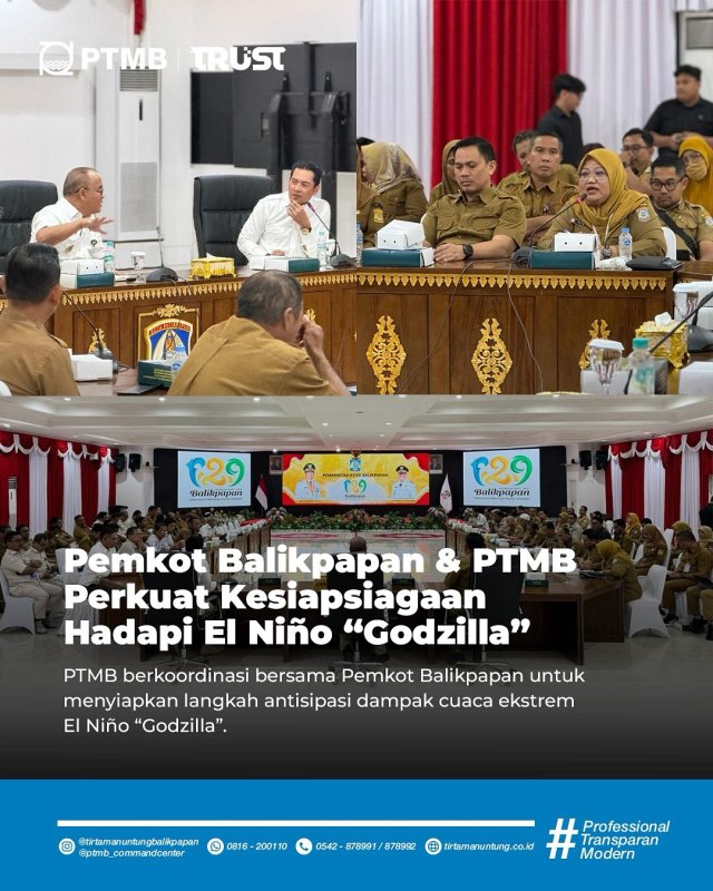 Pemkot Balikpapan & PTMB Perkuat Kesiapsiagaan Hadapi EL Nino Godzilla