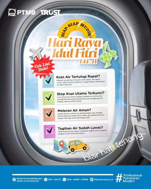 Sebelum meninggalkan rumah, pastikan instalasi air di rumah sudah aman agar perjalanan lebih tenang dan nyaman.
