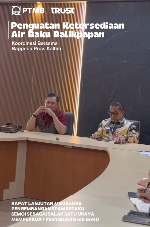 Penguatan Ketersediaan Air Baku Balikpapan Kordinasi Bersama Bappeda Prov.Kaltim