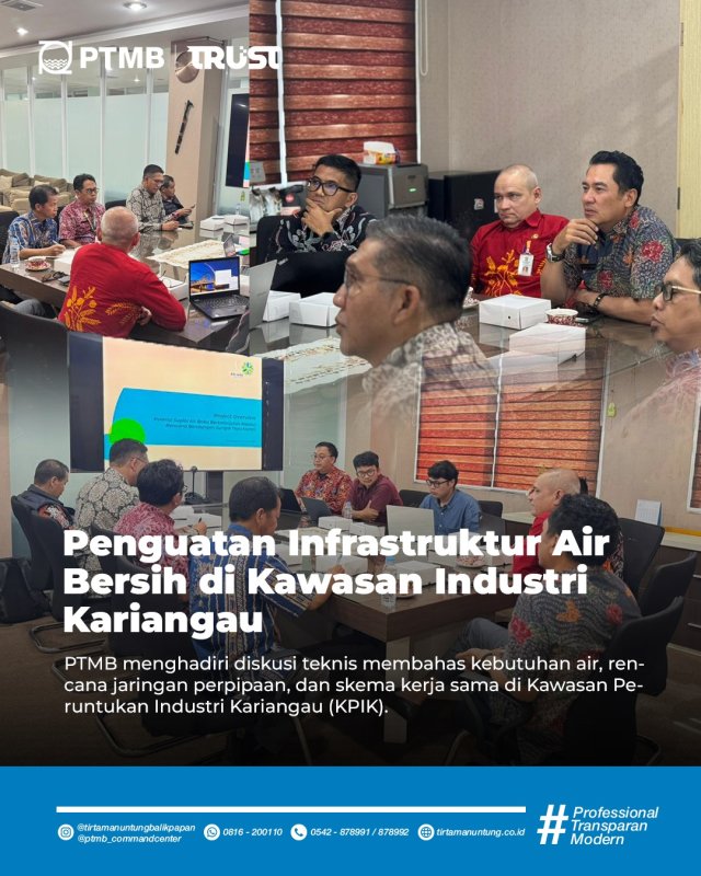 Penguatan Infrastruktur Air Bersih di Kawasan Industri Kariangau