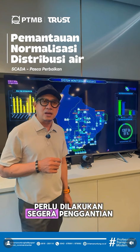 Pemantauan Normalisasi Distribusi Air Melalui SCADA