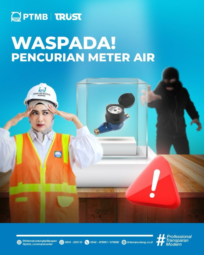 Waspada Pencurian Meter Air PTMB