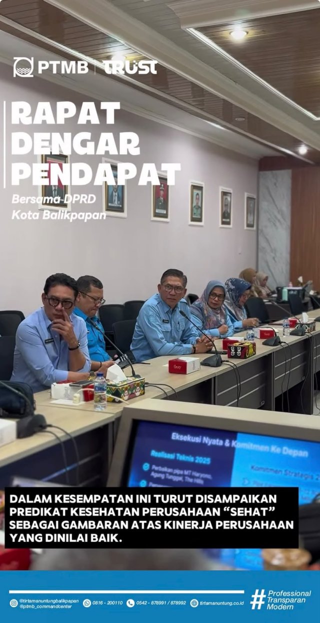 Rapat Dengar Pendapat Bersama DPRD Kota Balikpapan