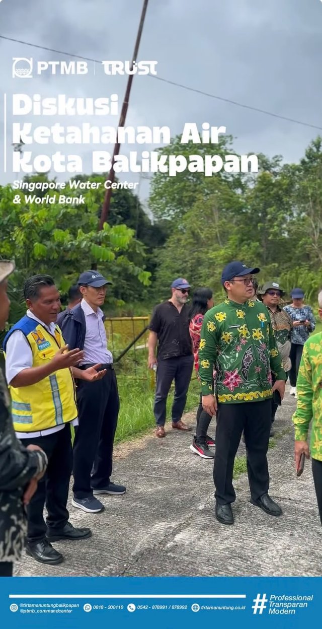 Diskusi Ketahanan Air Kota Balikpapan Bersama Singapore Water Center & World Bank