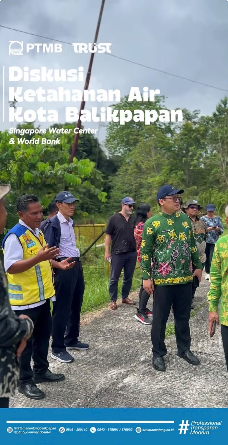 Diskusi Ketahanan Air Kota Balikpapan Bersama Singapore Water Center & World Bank