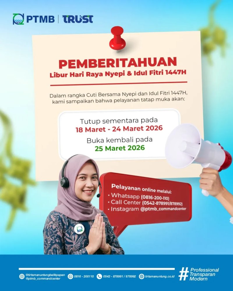 Pemberitahuan Libur Hari Raya Nyepi & Idul Fitri 1447H