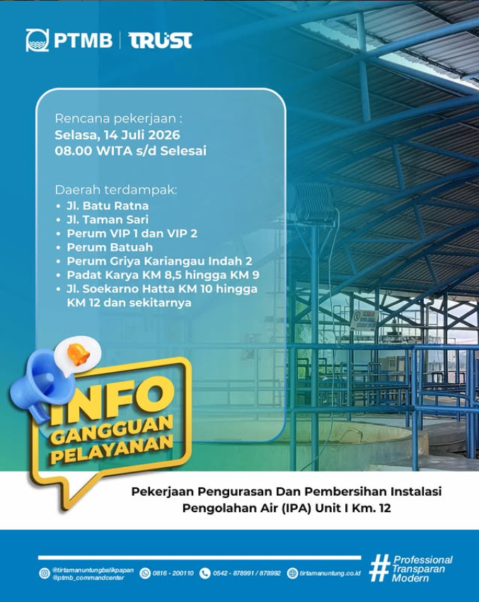 Rencana Pengurasan dan Pembersihan IPA Unit I KM. 12