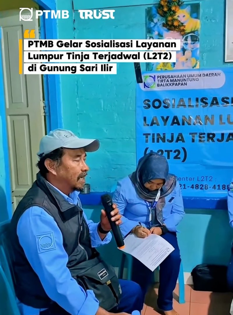 PTMB Gelar Sosialisasi Layanan Lumpur Tinja Terjadwal (L2T2) di Gunung Sari Ilir