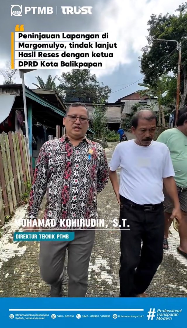 Peninjauan lapangan di kawasan Margomulyo sebagai tindak lanjut hasil reses bersama H. Alwi Alqadri.